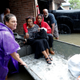 The Hawkins family is rescued in Beaumont Place, Texas, on Aug. 28.